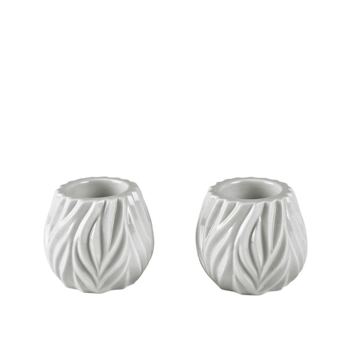 Flame Tealight holder from Morsø in white (set of 2)