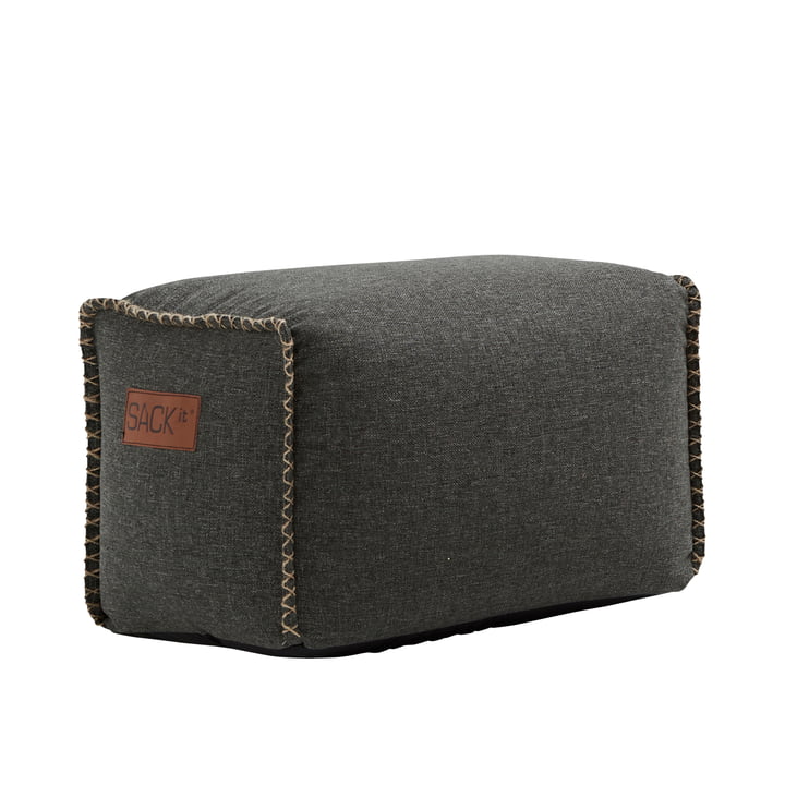 The RETRO it Cobana Square Pouf from SACK it, grey
