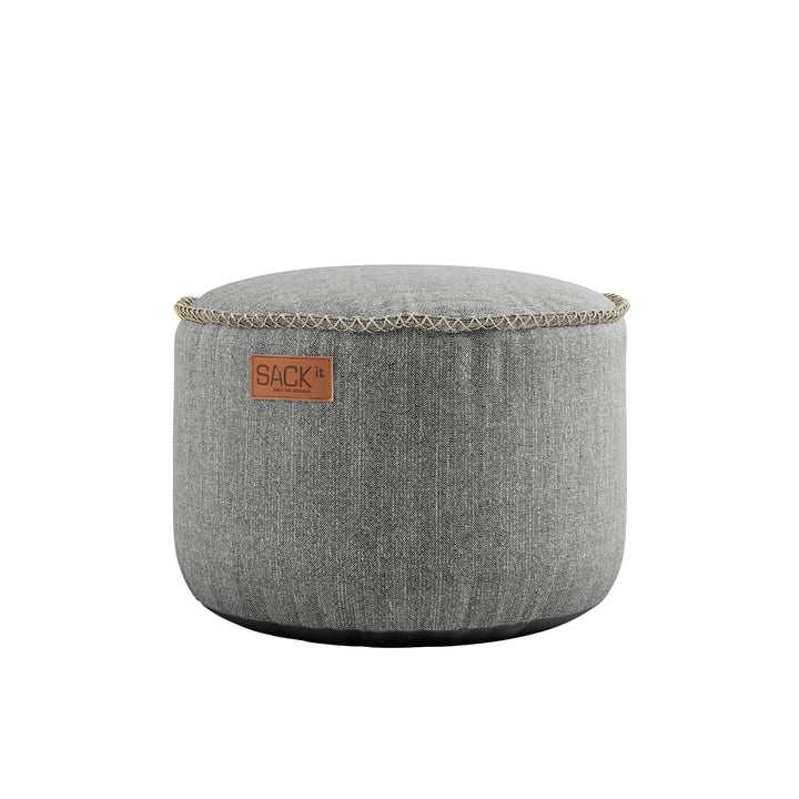 The RETRO it Cobana Drum Outdoor Pouf from SACK it, light grey