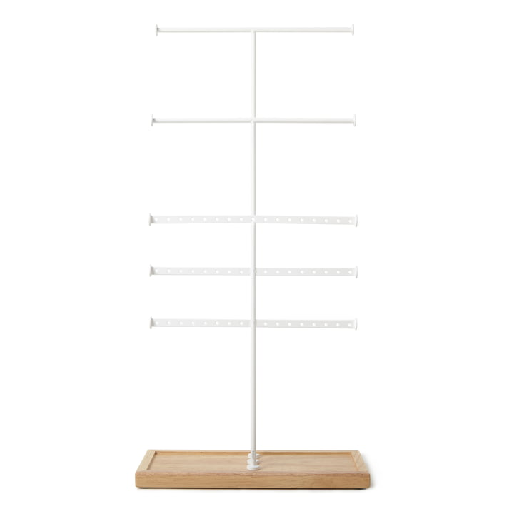 Trigem 5-tier jewellery stand from Umbra in white / nature