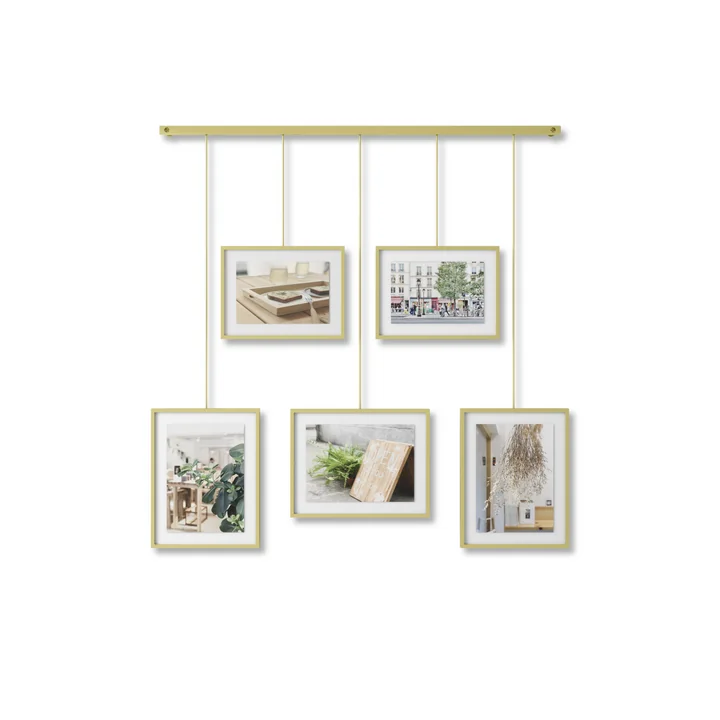 Exhibit Picture frame set of 5 from Umbra in brass matt