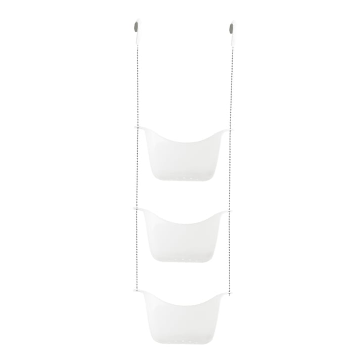 Bask Shower tray from Umbra in white / nickel