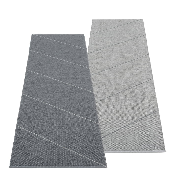 The Randy reversible rug from Pappelina , 70 x 225 cm, granit / grey