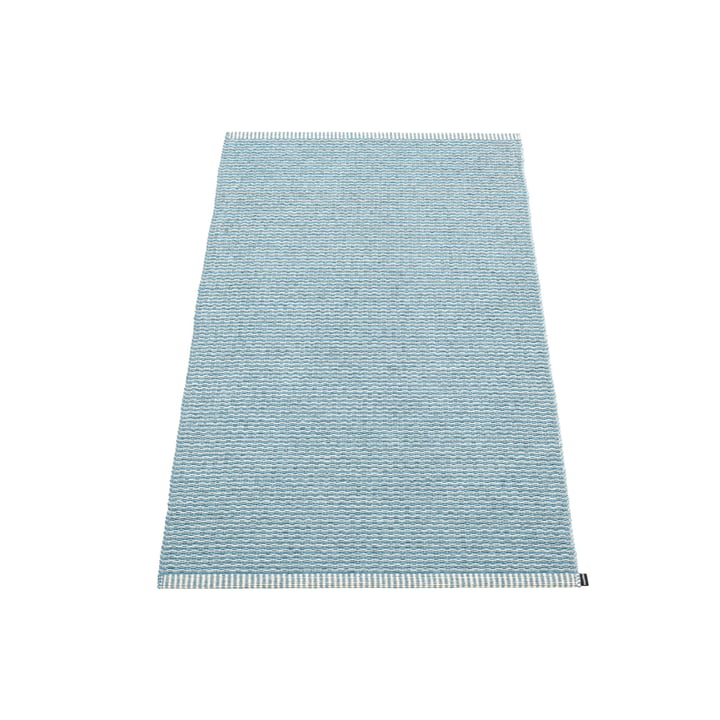 The Mono carpet from Pappelina , 60 x 150 cm, blue fog / dark blue