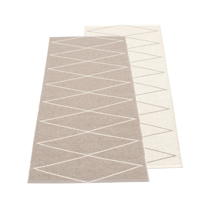 The Max reversible rug from Pappelina , 70 x 160 cm, mud / vanilla