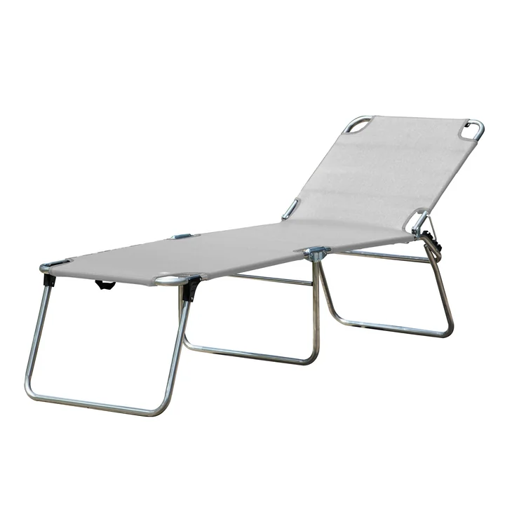 The Amigo 40 +three-legged lounger from Fiam , silver-grey