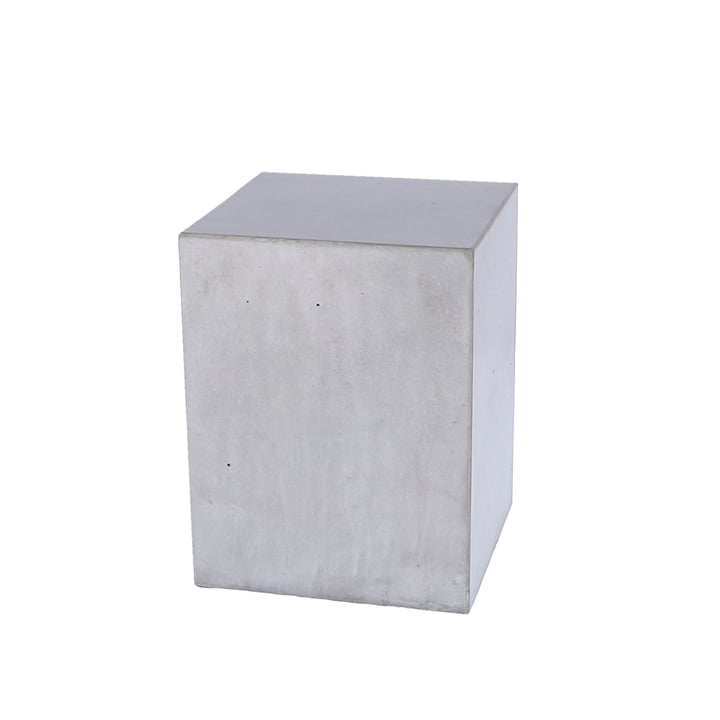 The Block concrete side table from Jan Kurtz , height 40 cm, waxed