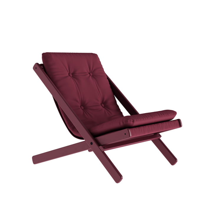 The Boogie Staycation folding chair from Karup Design, siesta red / bordeaux