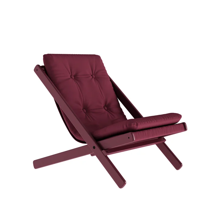 The Boogie Staycation folding chair from Karup Design , siesta red / bordeaux