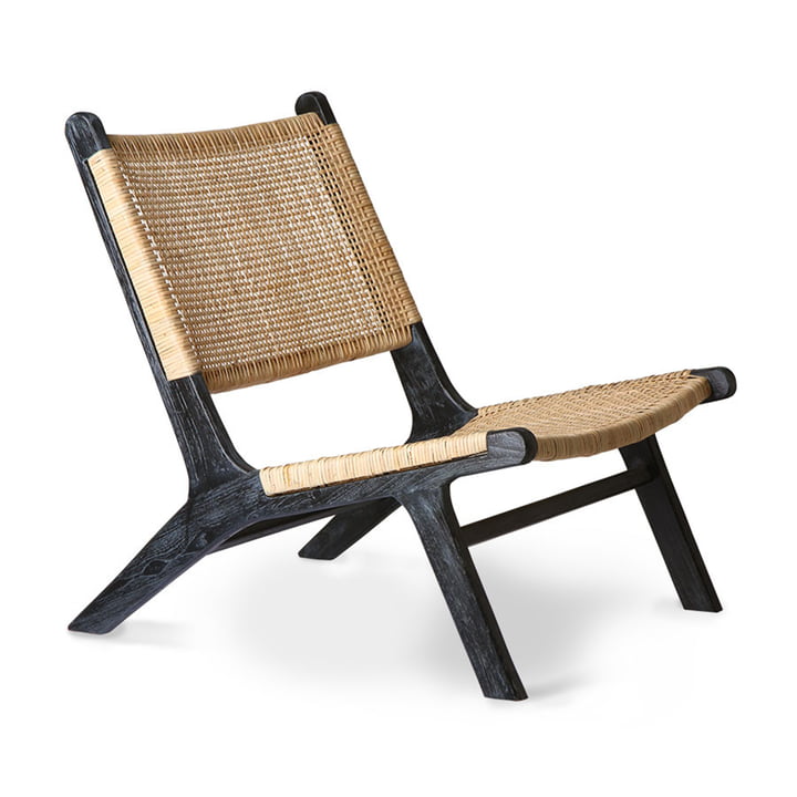The Webbing Lounge Chair from HKliving , black / nature