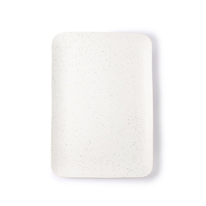 The Bold & Basic Ceramic serving platter from HKliving , white speckled