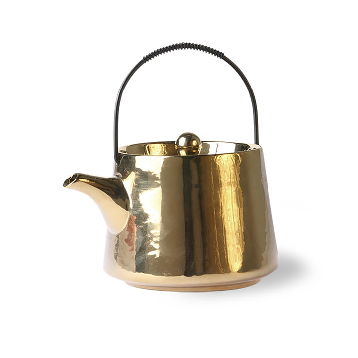 The Bold & Basic Ceramic teapot from HKliving , 0.7 l, gold