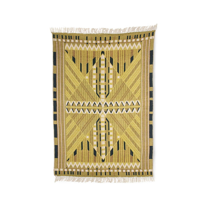 Printed Retro carpet from HKliving , 120 x 180 cm, green / yellow