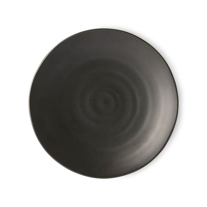 The Kyoto plate from HKliving , Ø 25,5 cm, matt black