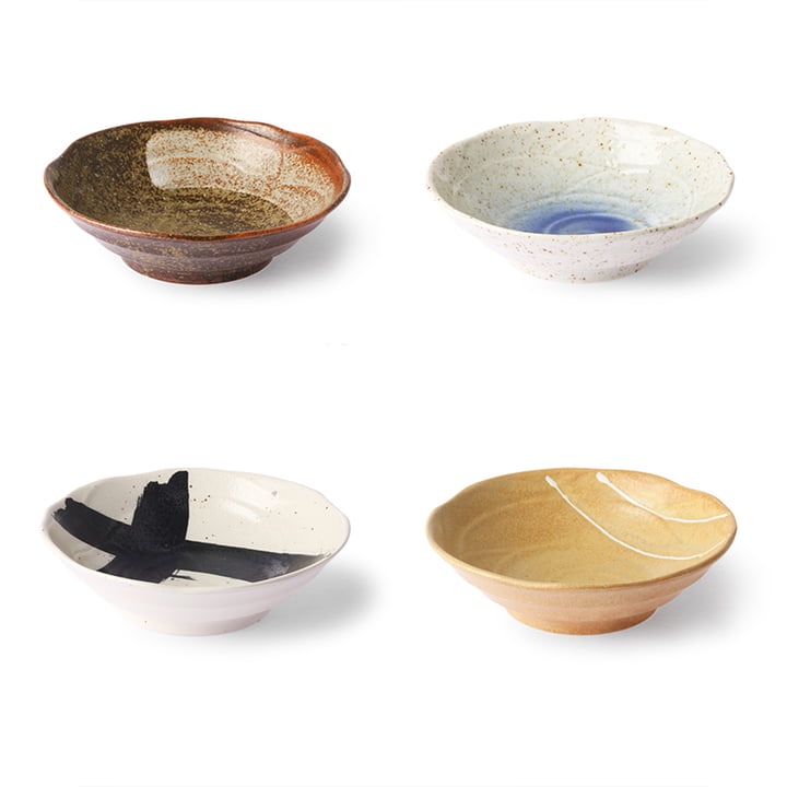 The Kyoto bowls flat from HKliving , Ø 16,5 cm (set of 4)