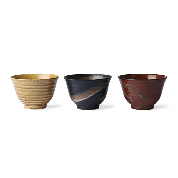 The Kyoto Matcha bowls from HKliving , Ø 12,5 cm (set of 3)