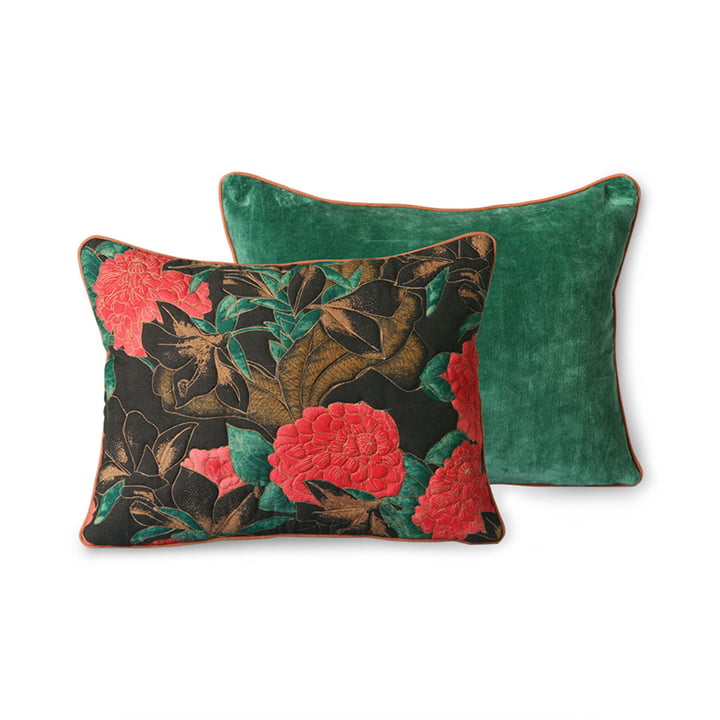The DORIS Vintage cushion from HKliving , 30 x 40 cm, floral red
