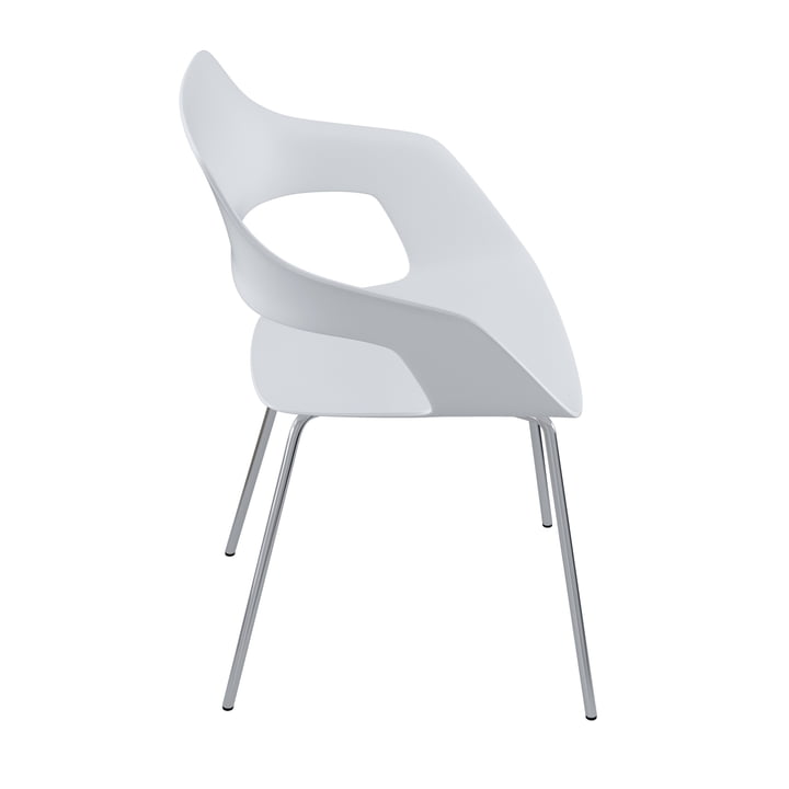 The Occo 222/10 chair from Wilkhahn , chrome / white