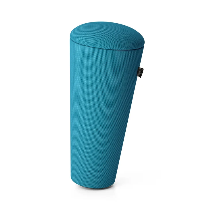 The Stand-Up stool from Wilkhahn , light blue