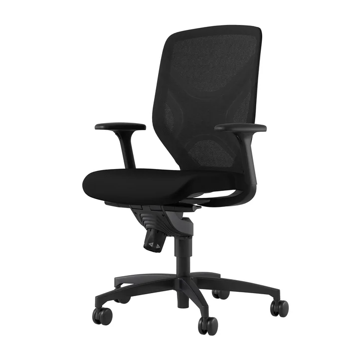 The IN 184/7 office swivel chair from Wilkhahn , black