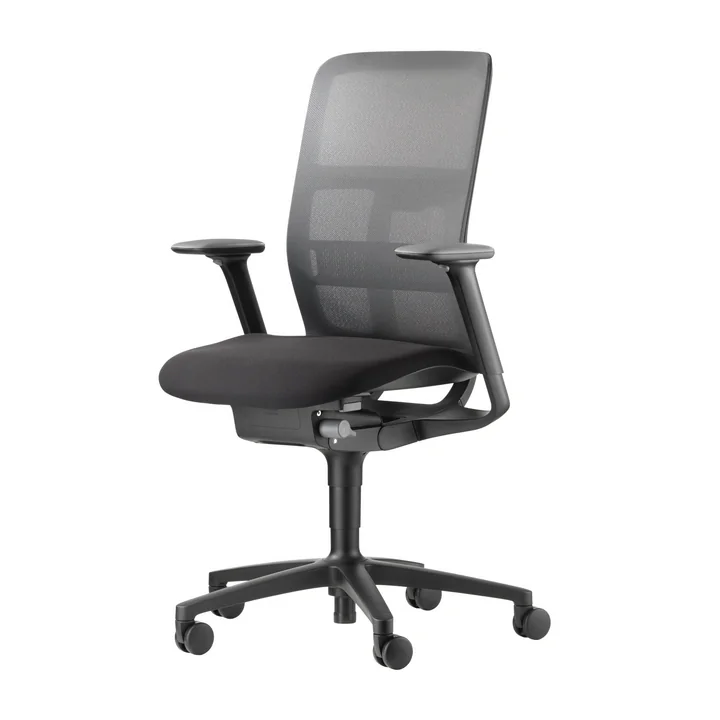 The AT 187/71 Mesh office swivel chair from Wilkhahn , black