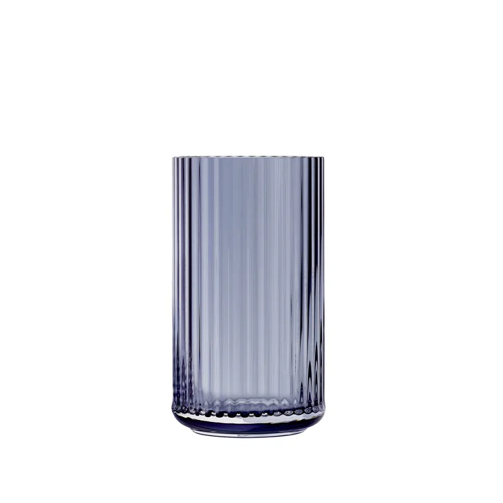 Glass vase H 12.5 cm from Lyngby Porcelæn in midnight blue