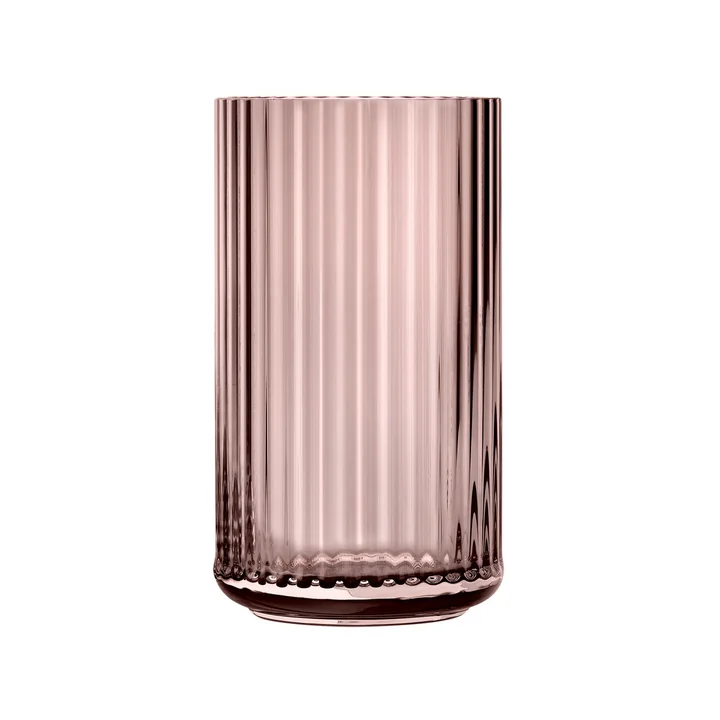 Glass vase H 25 cm from Lyngby Porcelæn in burgundy