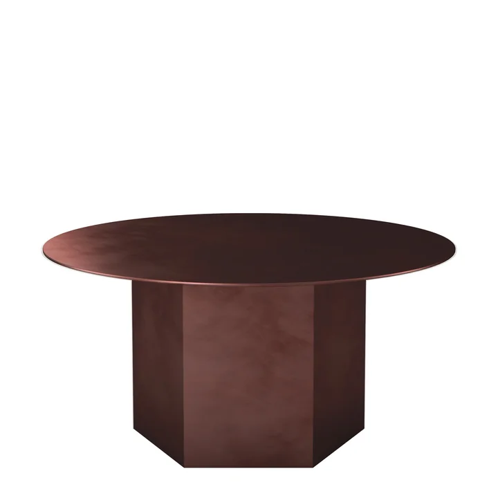 Epic Coffee table Ø 80 cm from Gubi in earthy red / steel