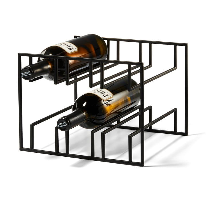 Cubo Wine rack for 6 bottles from Philippi in black