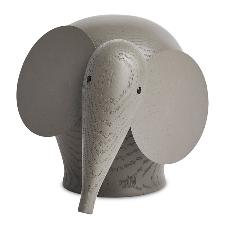 Nunu Elephant Medium from Woud in taupe lacquered oak