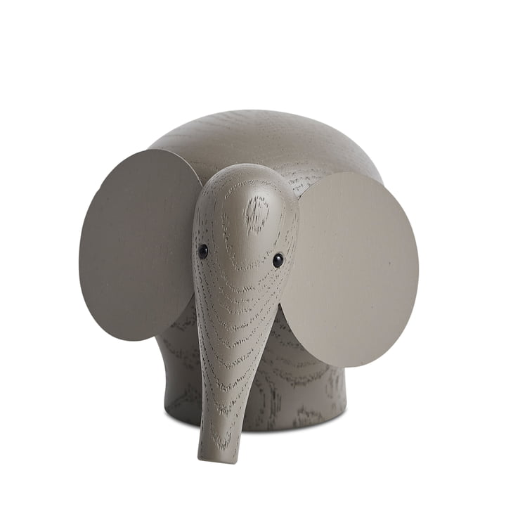 Nunu Elephant Small from Woud in taupe lacquered oak