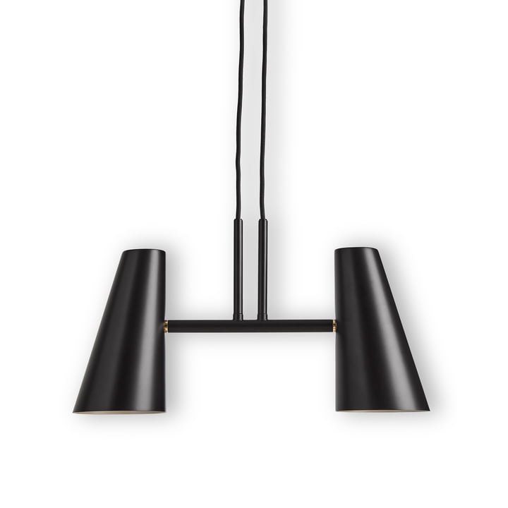 Cono Pendant light with 2 shades from Woud in black