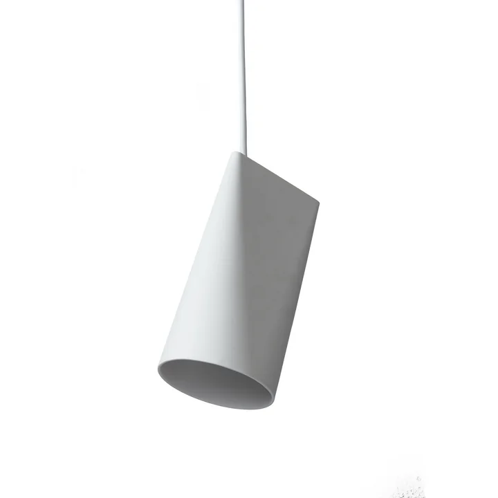 Ceramic Pendant light narrow from Moebe in white