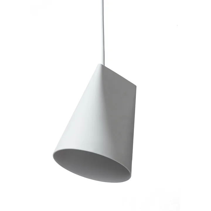 Ceramic Pendant light wide from Moebe in white