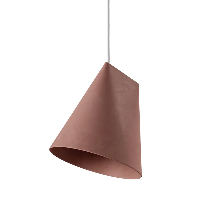 Ceramic Pendant light wide from Moebe in terracotta