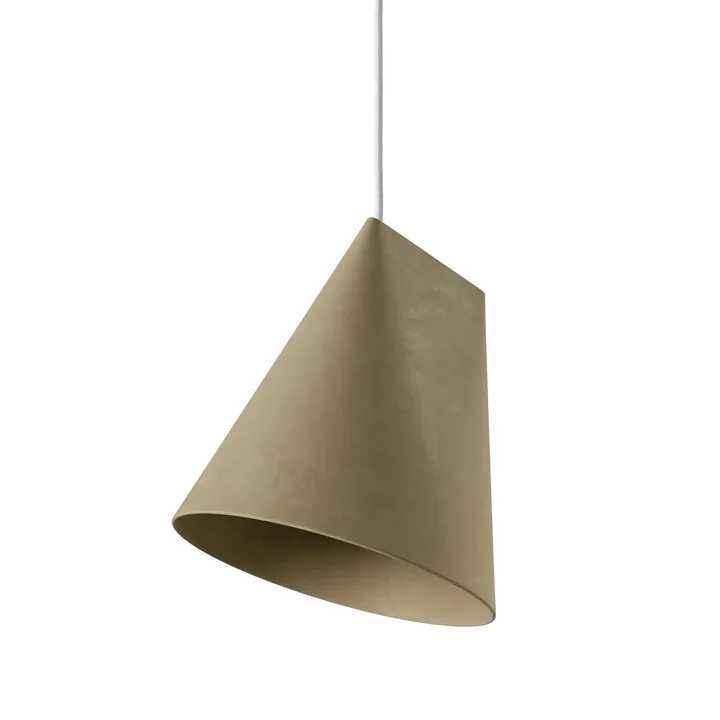 Ceramic Pendant light wide from Moebe in olive