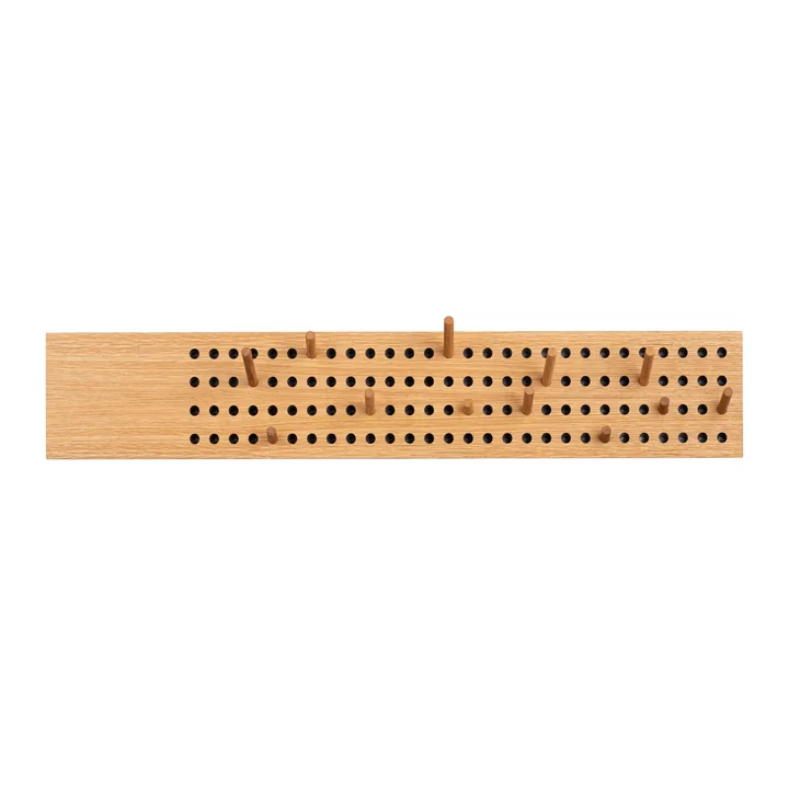 Scoreboard Coat rack large horizontal from We Do Wood in natural oak