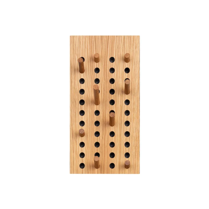 Scoreboard Coat rack small vertical from We Do Wood in natural oak