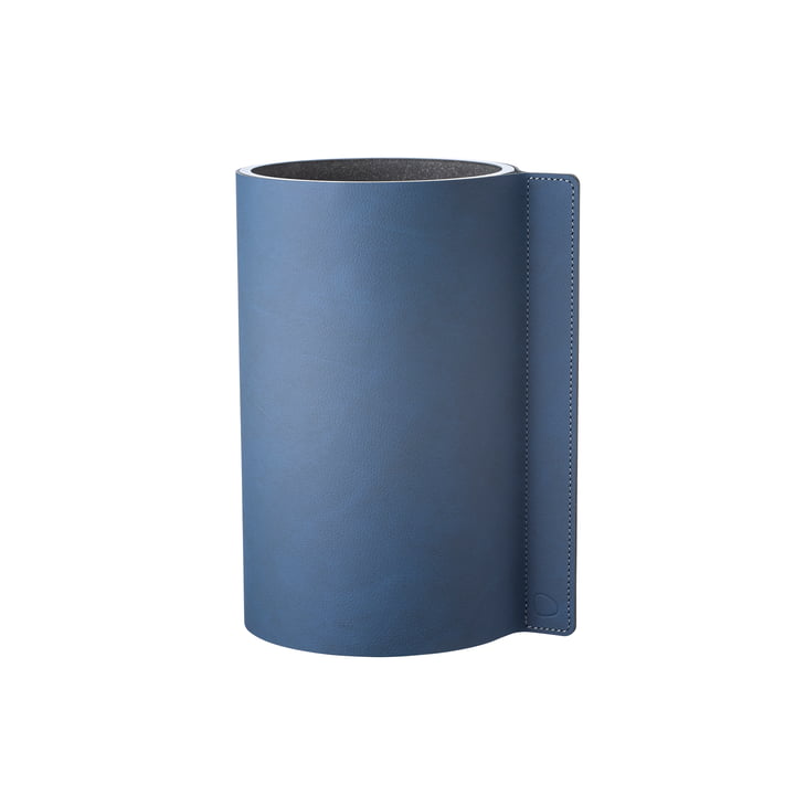 Block vase M Ø 11 x 20 cm from LindDNA in Nupo midnight blue / glass