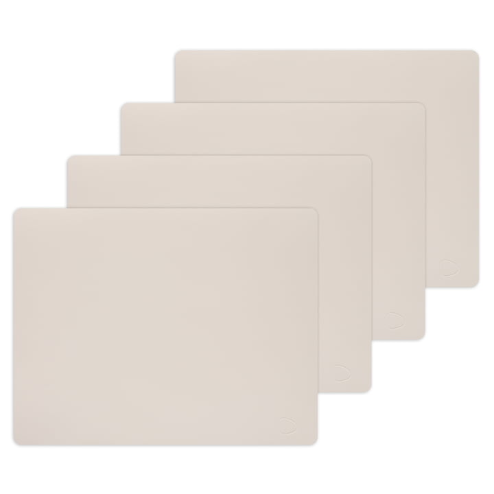 Placemat Square L 35 x 45 cm by LindDNA in Nupo soft nude (set of 4)