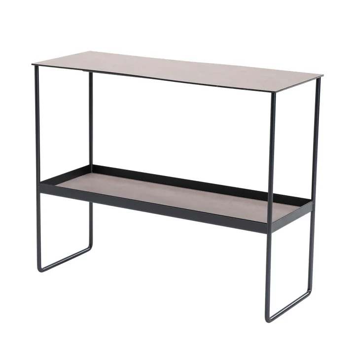 Console table from Lind DNA in steel black / Bull warm grey
