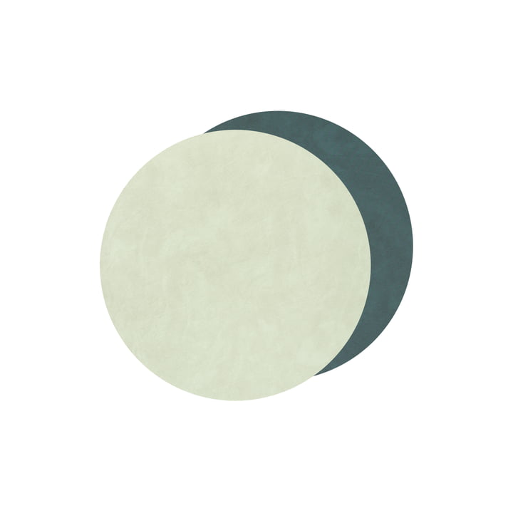 Glass Coasters Circle Double from LindDNA in Nupo dark green / olive green