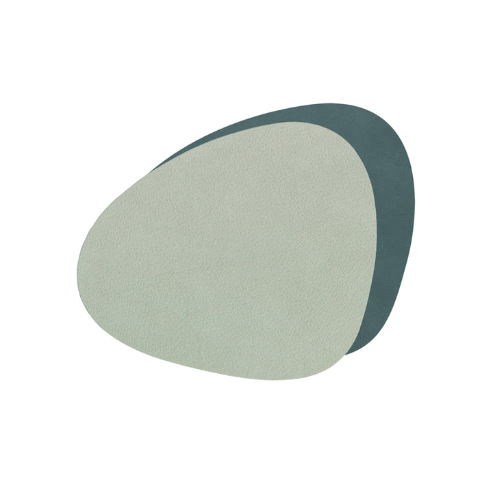 Glass coasters Curve Double from LindDNA in Nupo dark green / olive green