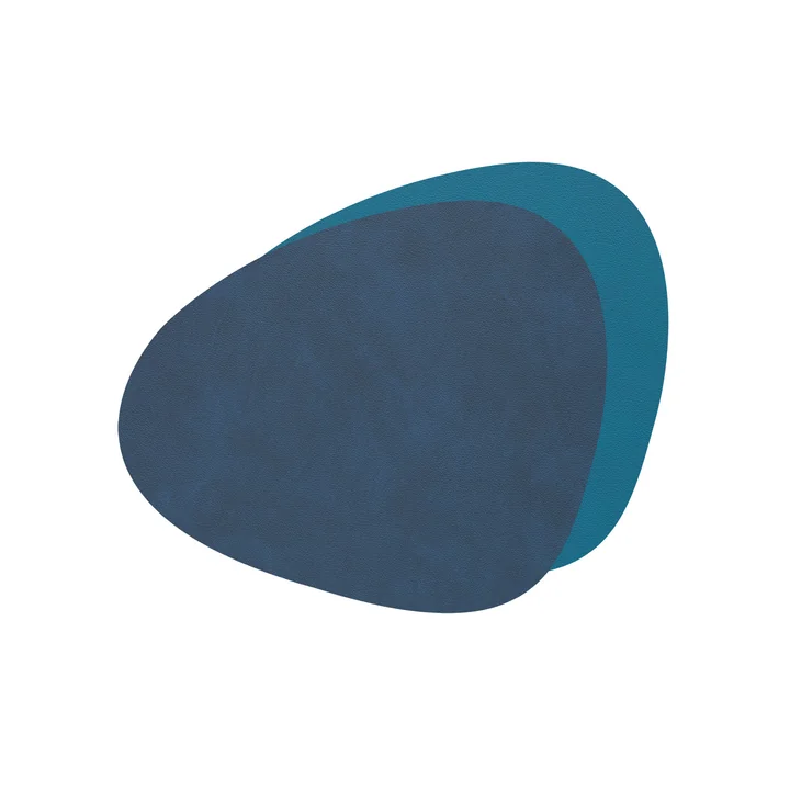 Glass coaster Curve Double from Lind DNA in Nupo midnight blue / petrol
