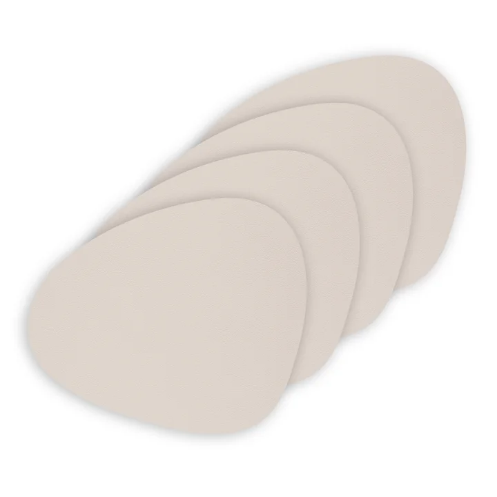 Glasuntersetzer Curve from Lind DNA in Nupo soft nude (set of 4)