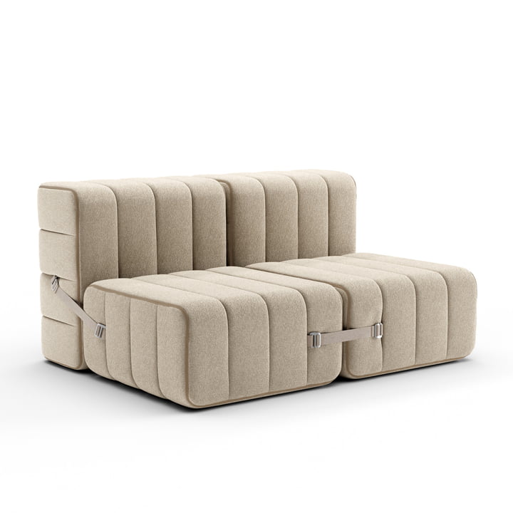 Curt Sofa Set 4 from Ambivalenz in the colour grey / beige (Jet - 9110)