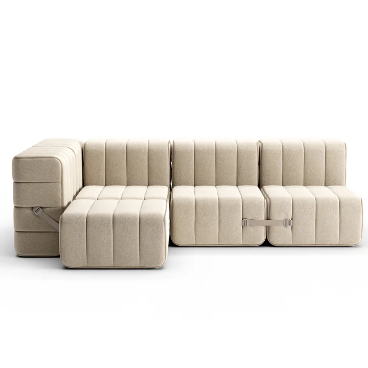 Curt Sofa from Ambivalenz in gray / beige