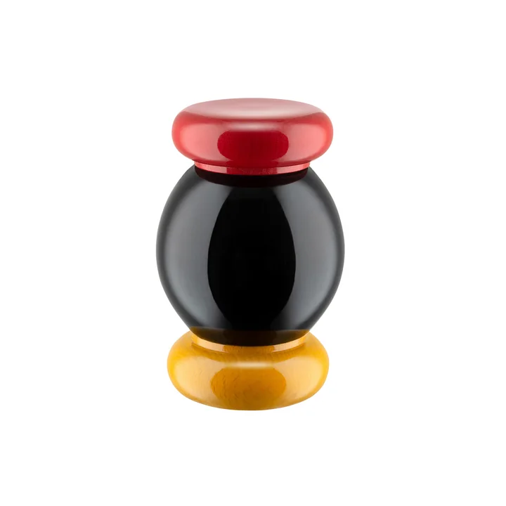 Twergi Salt / pepper and spice mill ES18 from Alessi in black / yellow / red