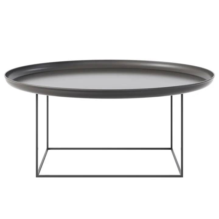 The Duke coffee table from Norr11, H 39 x Ø 90 cm, earth black