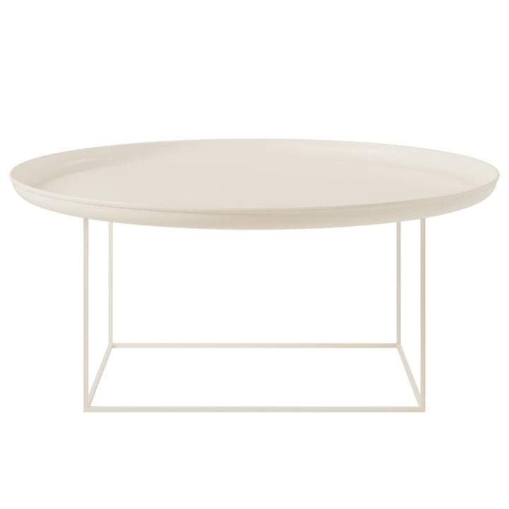The Duke coffee table from Norr11, h 39 x Ø 90 cm, antique white